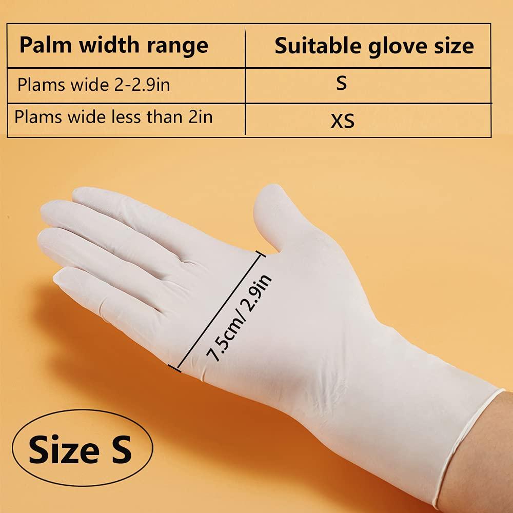 zomchain nitrile gloves Disposable Kid Gloves, Nitrile Gloves for 7-14 Years - Latex Free Gloves, Food Grade, Powder Free - for Halloween Preparation, Crafting, Painting, Gardening, Cooking, Cleaning - 100 PCS White