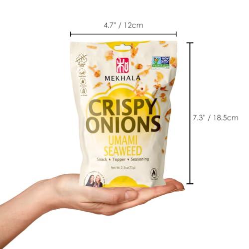 Mekhala Mekhala Umami Seaweed Crispy Onions - Salad Toppings Crunchy Fried Onions For All-Purpose Seasoning Like Keto, Ramen Toppings, And Rice Gluten-free | 2.5oz