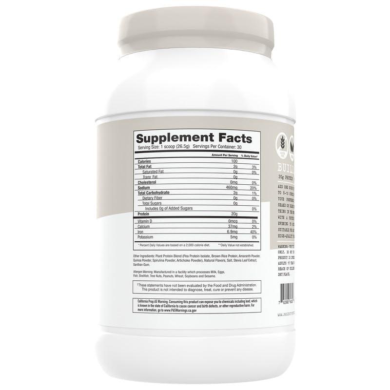 Project #1 Premium Vegan Protein Powder - Plant-Based, Protein per Serving, Gluten-Free, Soy-Free, Sweetened with Stevia (Salted Caramel) | Vegan | Organic Protein Powder