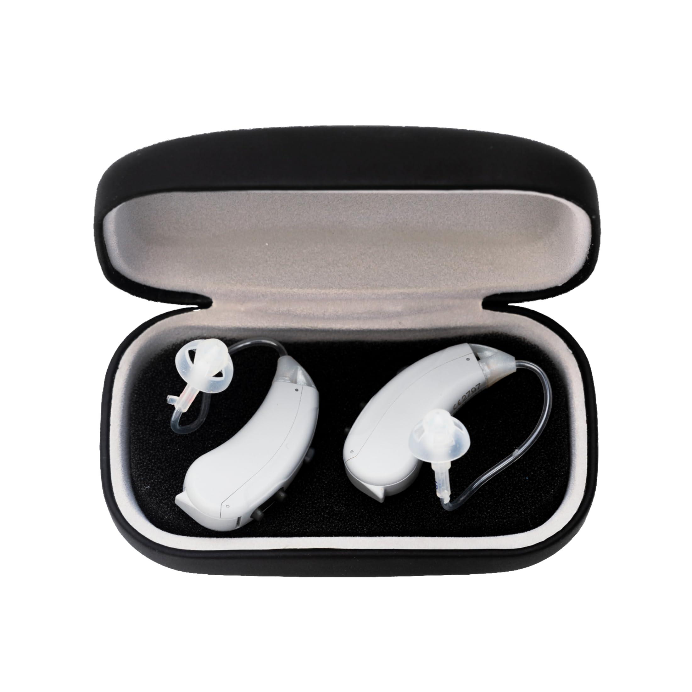 Lexie Lexie Lumen Self-Fitting OTC Hearing Aids - Bluetooth Enabled with Invisible Fit, Directional Microphones, Smartphone App Control, Replaceable Batteries, for Mild to Moderate Hearing Loss (Gray)