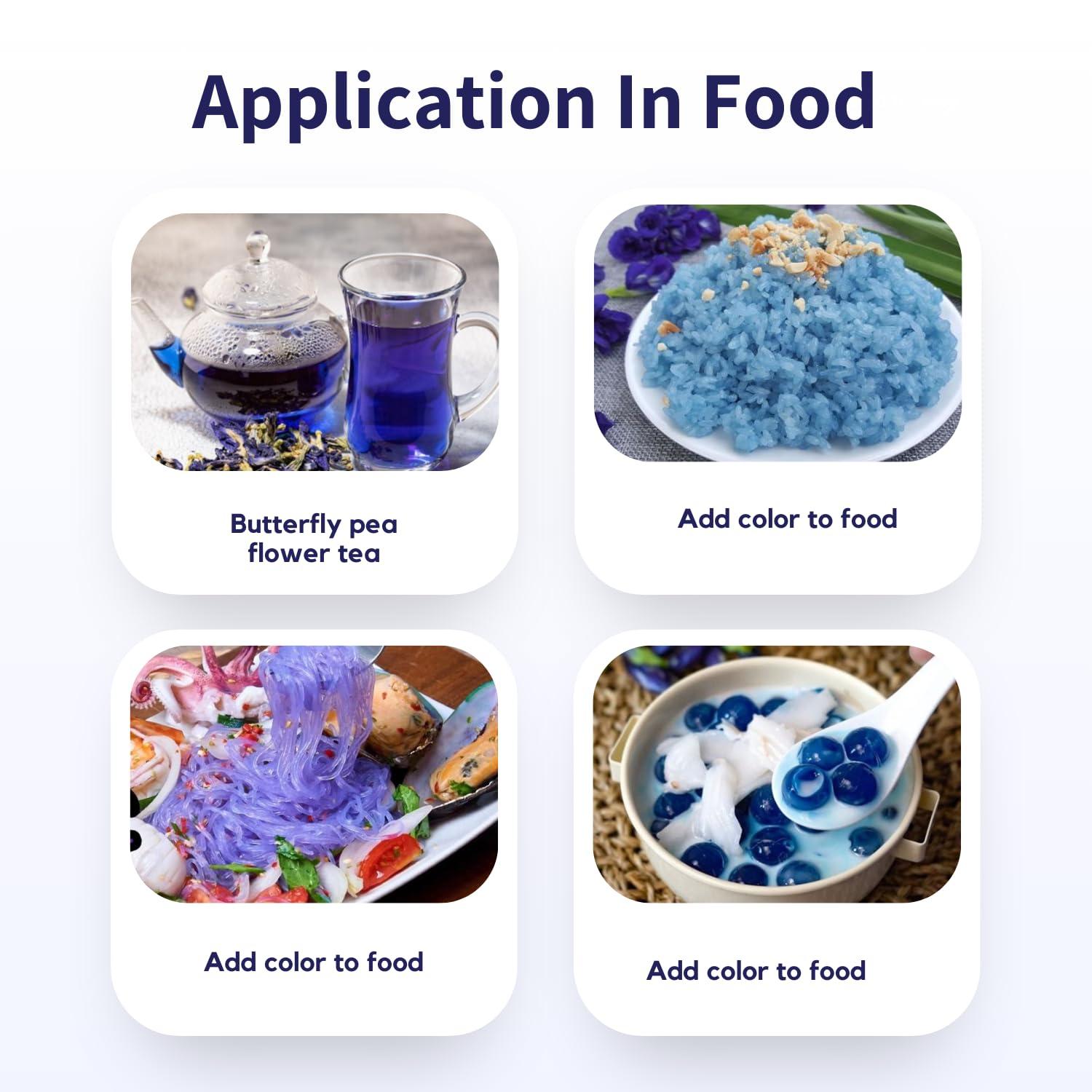 NHAT ANH FARM Nhat Anh Farm - Premium Dried Butterfly Pea Flower - 3,5oz(100g) Blue Butterfly Pea Flower - 100% Natural & Pure, Sugar/Caffeine/Gluten Free - For Making Tea