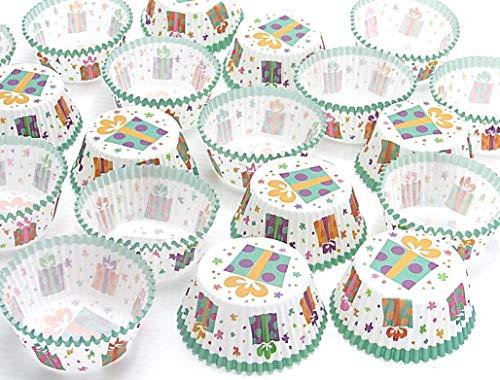 Decor Hut Cupcake Liners with Matching Cake Toppers in Gift Box! Party Decorations Baking Fun for Kids, Fun Designs! Bright Colors! (GIFT BOX)