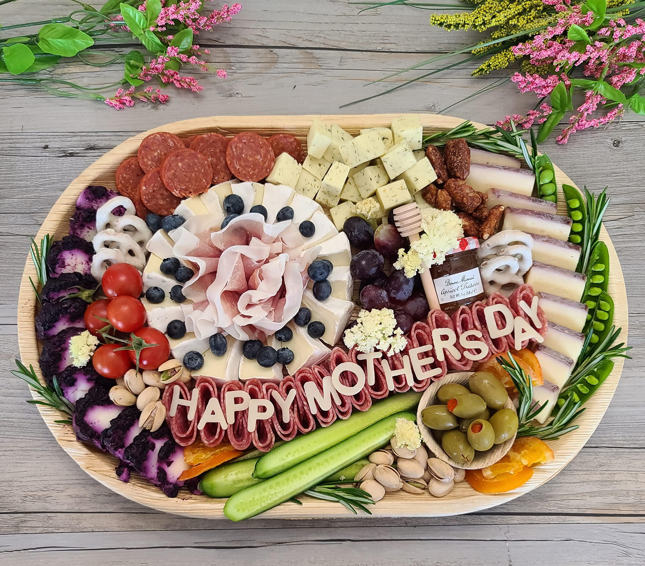 Charity Leaf Charity Leaf Disposable Palm Leaf 17\" x 12\" Trays (50 pieces) Bamboo Like Serving Platters, Disposable Boards, Eco-Friendly Dinnerware For Weddings, Catering, Events