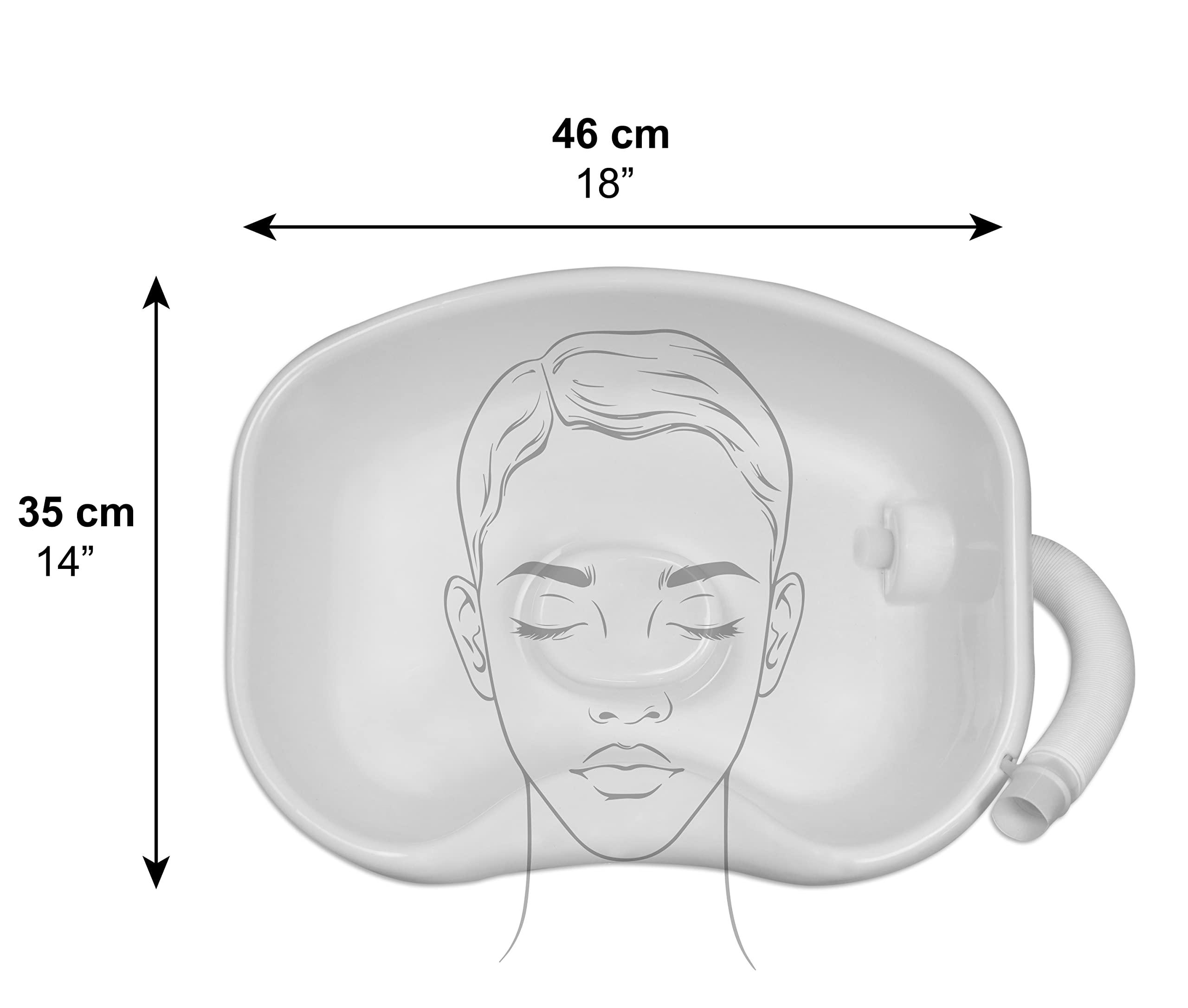 PEPE Mobility PEPE - Portable Shampoo Bowl, Hair Washing Basin Bedridden, Plastic Adults, Tray Elderly