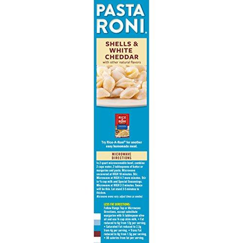 Rice-A-Roni Pasta Roni Shells & White Cheddar Mix 6.2 Fl Oz (Pack of 12)