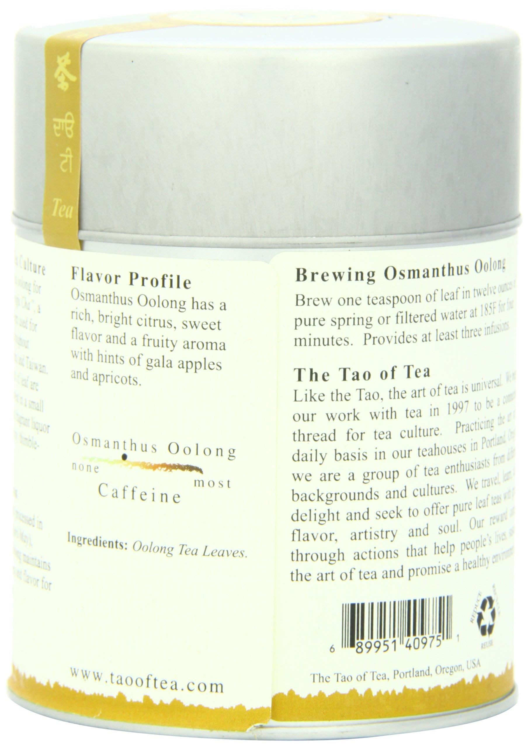 The Tao of Tea The Tao of Tea, Osmanthus Oolong Tea, Loose Leaf, 2.5 Ounce Tin (Pack of 2)