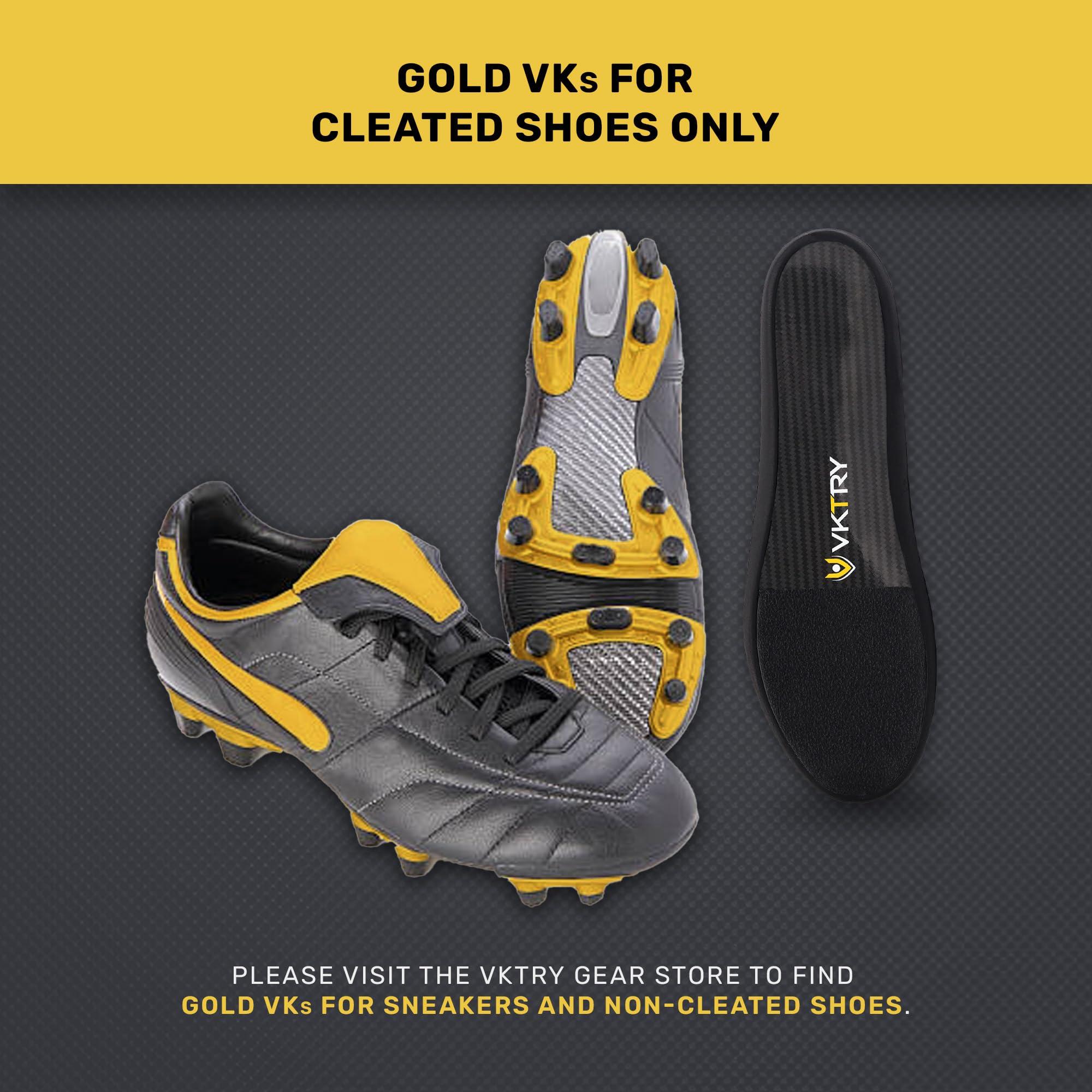 VKTRY VKTRY Gold Performance InsolesCustomized Carbon Fiber Inserts, Cleated ShoesFootball, Baseball, Softball, Lacrosse, Golf & MoreRun Faster, Jump Higher, Recover Quicker, Protect Against Injury