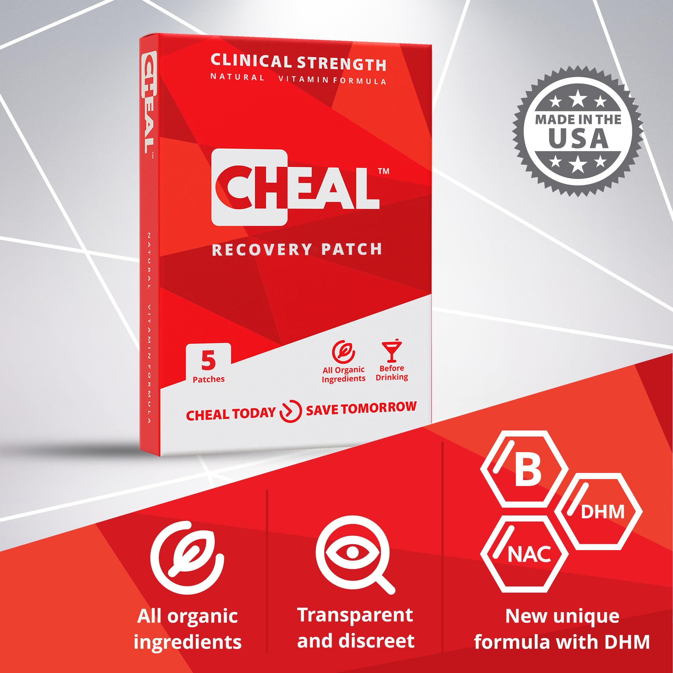 CHEAL Recovery Patch 5 Pack - Natural Replenishing Formula for Better Mornings | Before Drinking Use