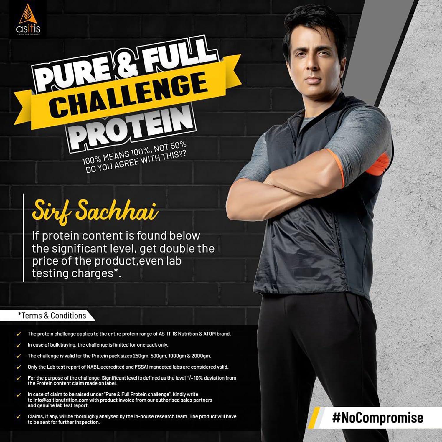 Asitis Nutrition Asitis Nutrition AS-IT-is Atom Whey Protein 1kg/35.2 Oz with Digestive Enzymes | USA Labdoor Certified for Accuracy & Purity | French Vanilla Flavor | 27g Protein | 5.7g Bcaa