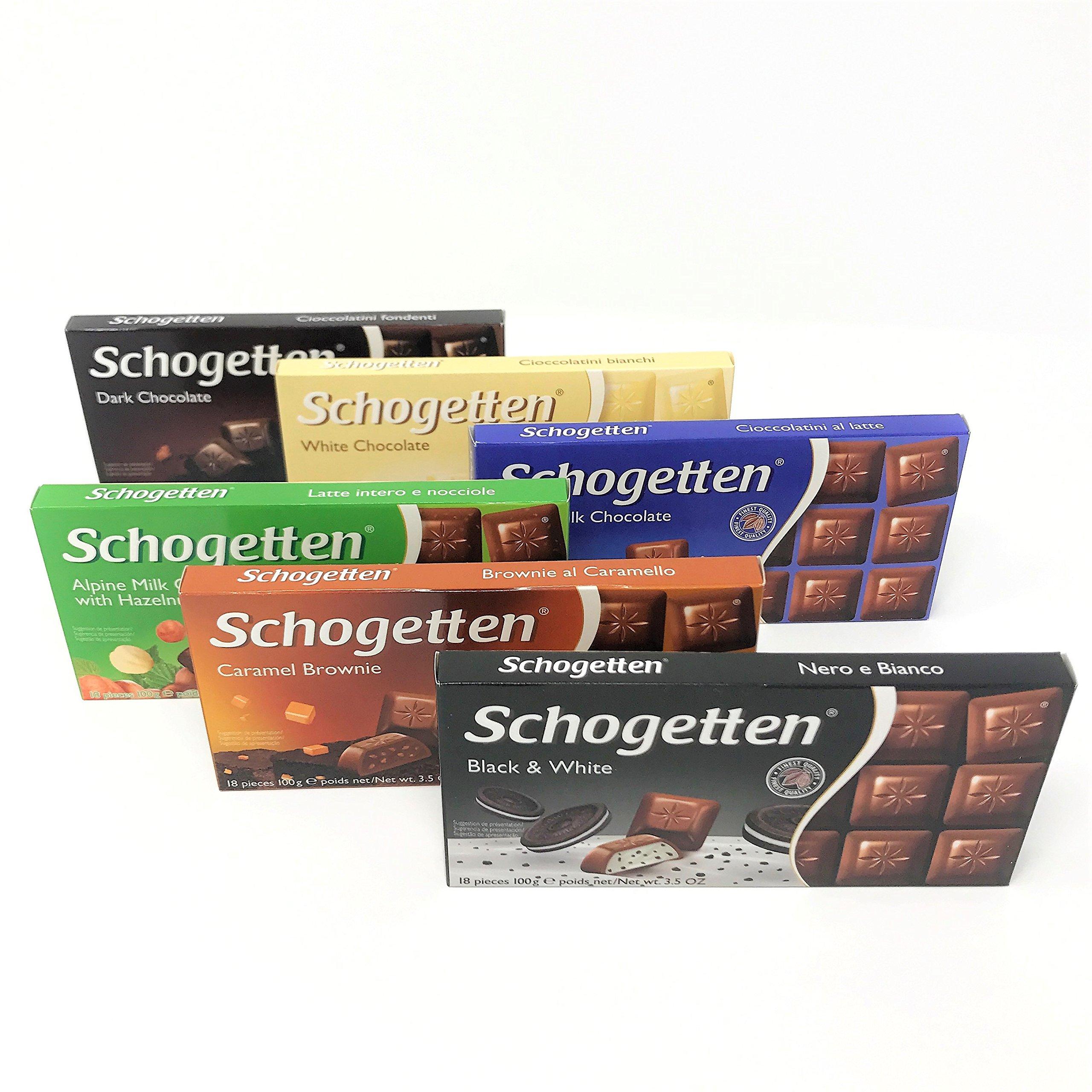 Schogetten Schogetten Assortment of German Pre-Selected Chocolates (Bundle of 6 bars)