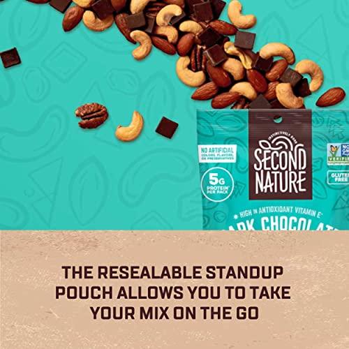 Second Nature Second Nature Dark Chocolate Medley Trail Mix, 26 oz. Resealable Pouch (Pack of 1) – Certified Gluten-Free Snack Mix – Dark Chocolate and Nut Trail Mix Ideal for Quick Travel Snacks or Lunch Snacks