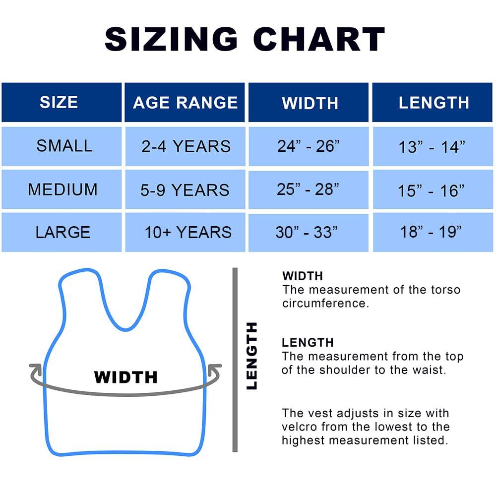 YAFANG Weighted Vest for Kids(Ages 5-9, Medium) Fully Adjustable Sensory Compression Vest for Children with Autism, ADHD, SPD - Includes 3lb Removable Weights