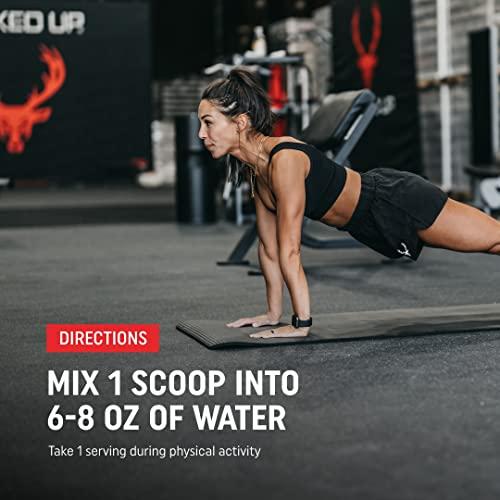 Bucked Up Bucked Up- BCAA RACKED™ Branch Chained Amino Acids | L-Carnitine, Acetyl L-Carnitine, GBB | Post Workout Recovery, Protein Synthesis, Lean Muscle BCAAs That You Can Feel! 30 Servings (Blood Raz)