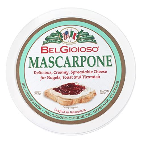 BelGioioso Belgioioso Mascarpone Creamy Spreadable Cheese, Gluten Free, Kosher, 8 Ounces (Pack Of 12)