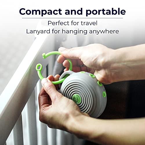 Marpac Yogasleep Hushh Portable White Noise Machine for Baby, 3 Soothing, Natural Sounds with Volume Control, Compact for On-The-Go Use & Travel, USB Rechargeable, Baby-Safe Clip & Child Lock