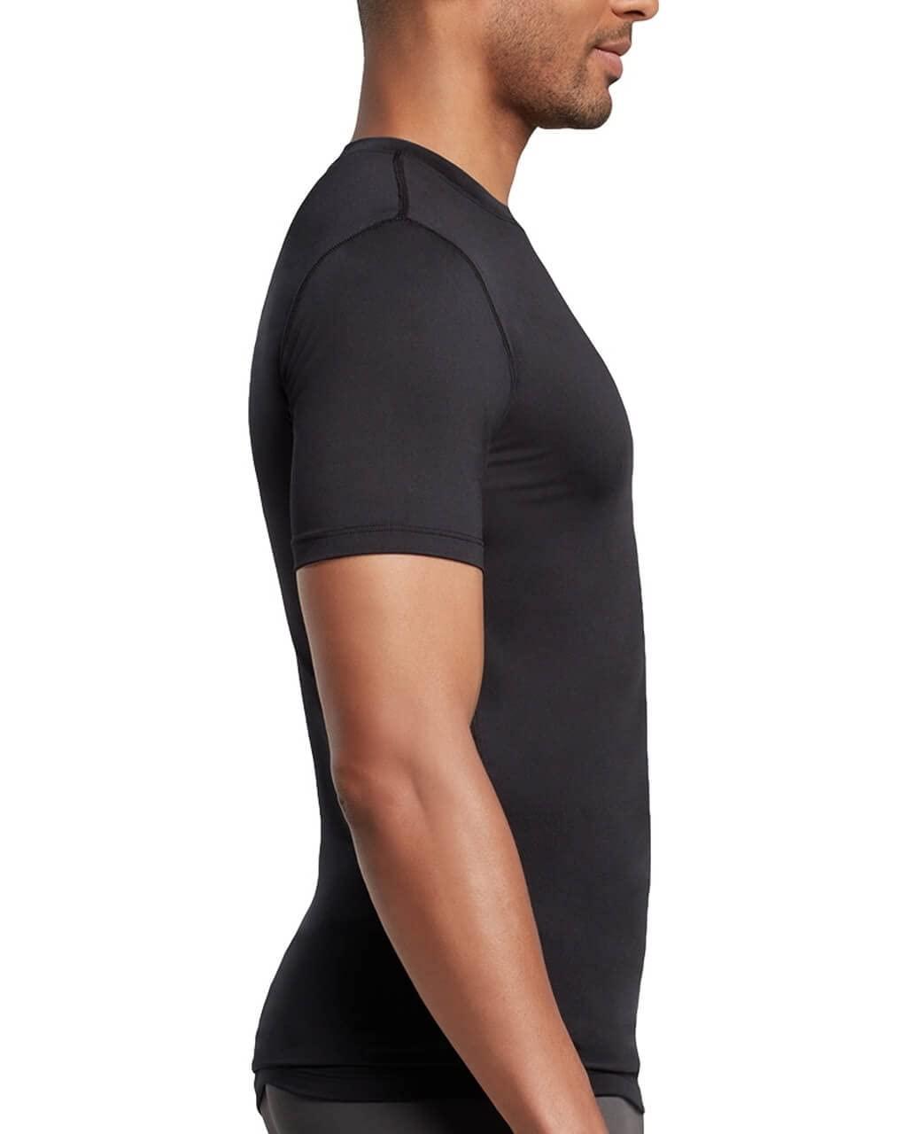 Tommie Copper Tommie Copper - Men\'s Core Compression Short Sleeve Crew Neck Shirt - Black - Medium