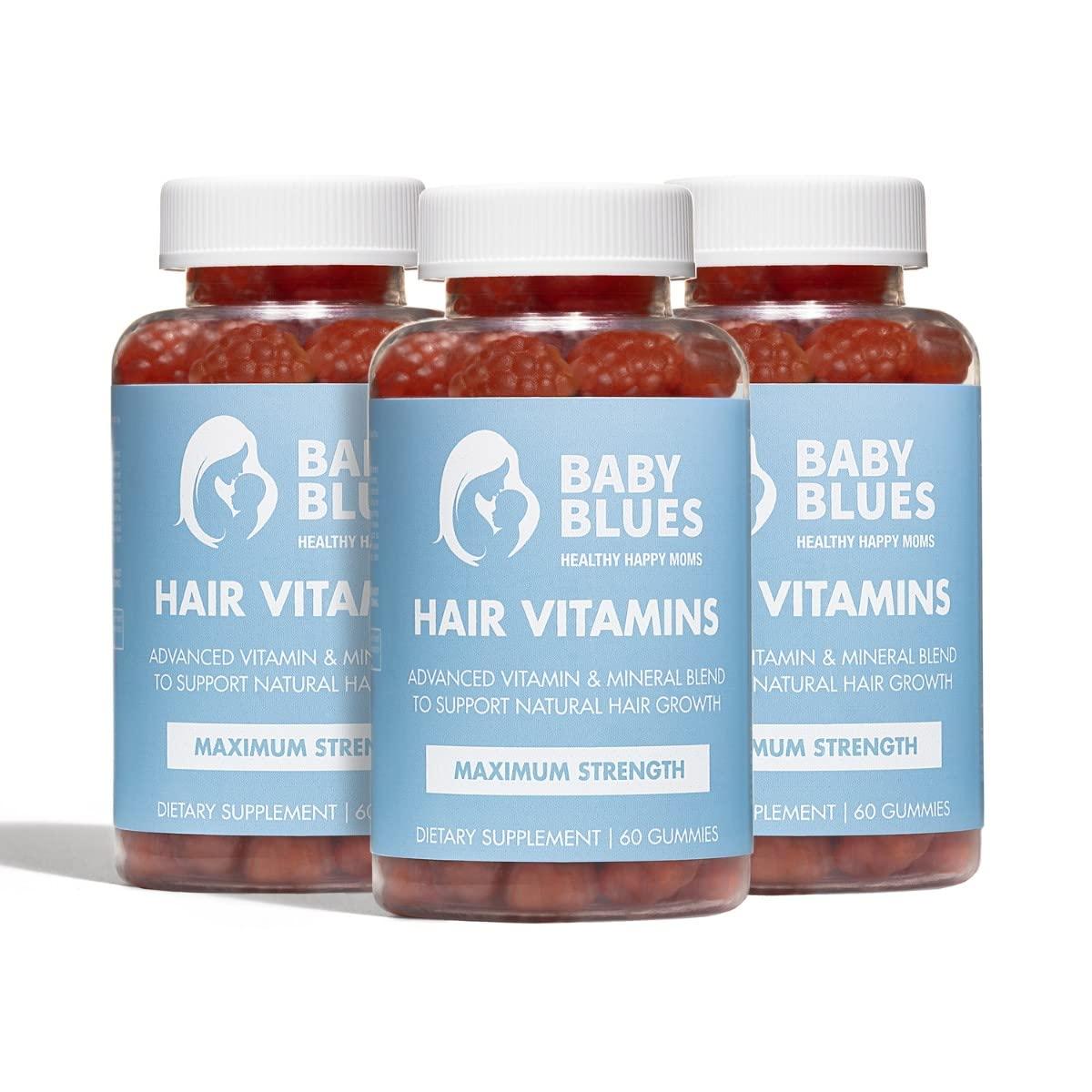 Baby Blues Baby Blues Postpartum Hair Loss Vitamins - Full Hair Cycle Pack - with Biotin, Collagen, & Folate