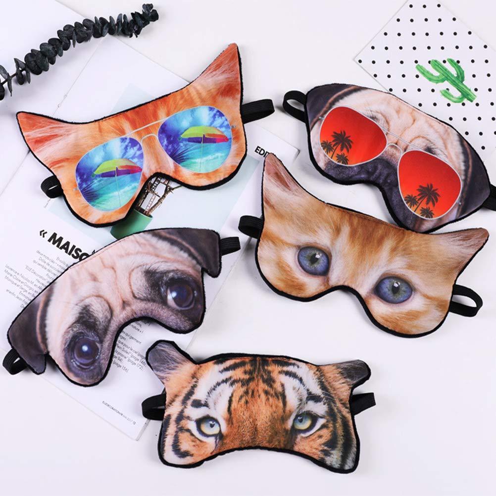 Healifty 3D Eye mask3D Dog Pattern Eye Mask Funny Shade Nap Cover Blindfold Sleeping Mask Eyepatch Sleep Goggles (Pug)