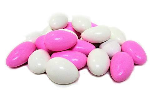 It's Delish Pink & White Jordan Almonds by Its Delish, 10 LBS Bulk | Sugared Almond Nut with Sweet Hard Candy Coating - Bulk Wedding Favors, Bridal and Baby Showers, Party Buffets - USA Made, Vegan & Kosher