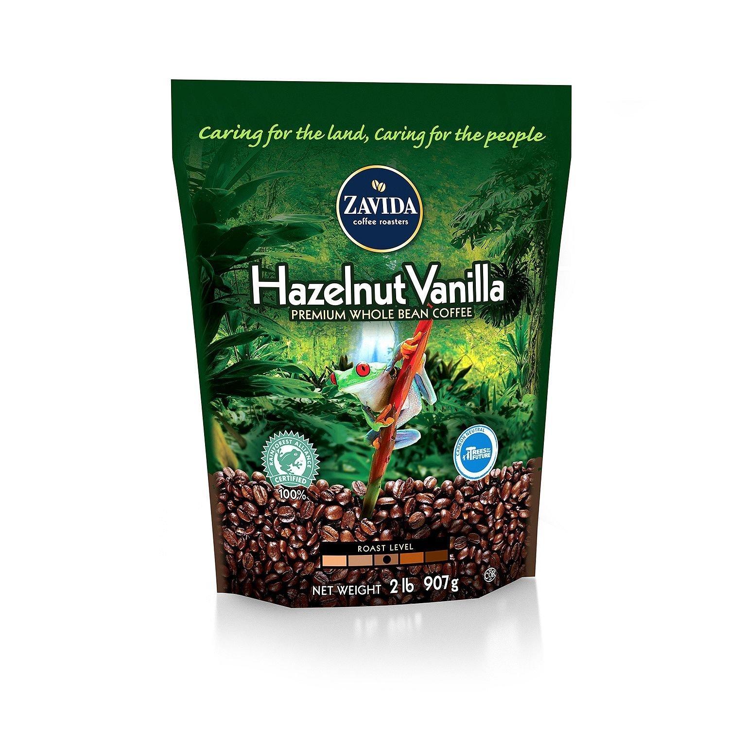 Zavida Coffee Zavida Coffee Hazelnut Vanilla Whole Bean - 2lb, Pack of 6