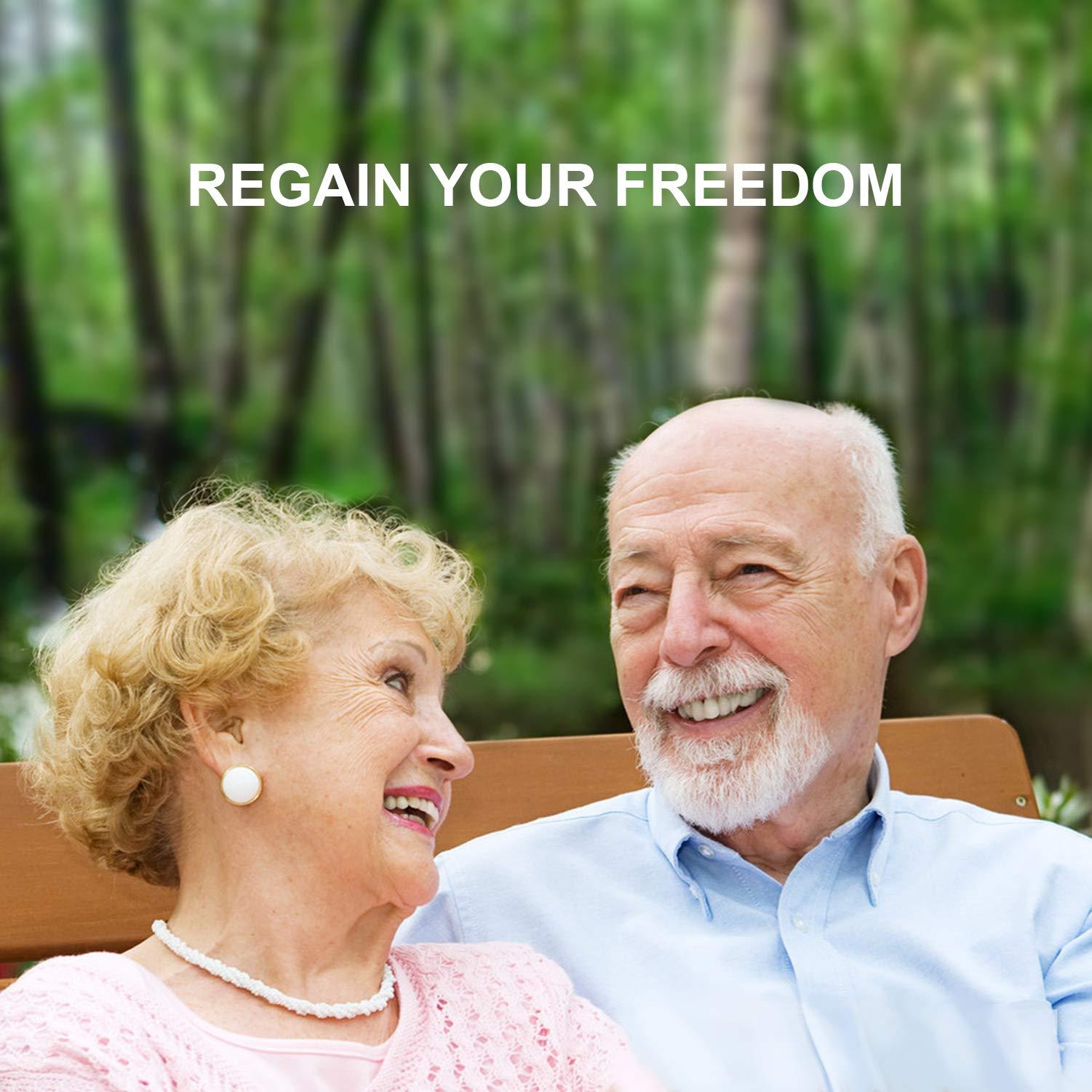 resovonac Hearing Amplifier for Seniors Adults Noise-Cancelling - Elderly Assistance Listening, Voice Sound Amplifier Ear Invisible Devices As Seen On TV Hearing Aid Cleaning Tools Included (Blue)