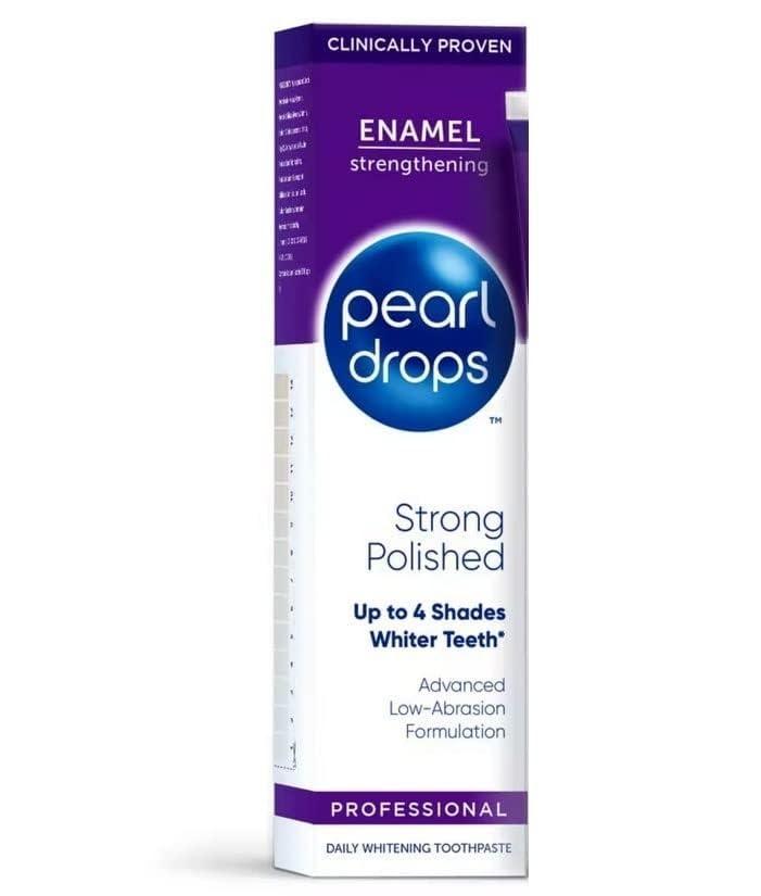 Pearl Drops Pearl Drops Strong White Toothpaste, Polished Mint Flavour, Clinically Proven Whitening, Low Abrasion, Daily Use Formula, 75ml
