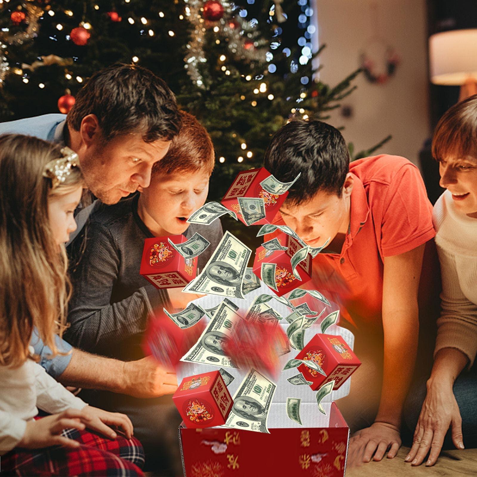 ROTORS Chinese New Year Surprise Gift Box 2024, Folding Bouncing Surprise Gift Box Chinese New Year Decor 2024 Pop-Up Explosion Box, Surprise Money Box for Chinese New Year\'s Eve Christmas Gift (10 Pack, A)