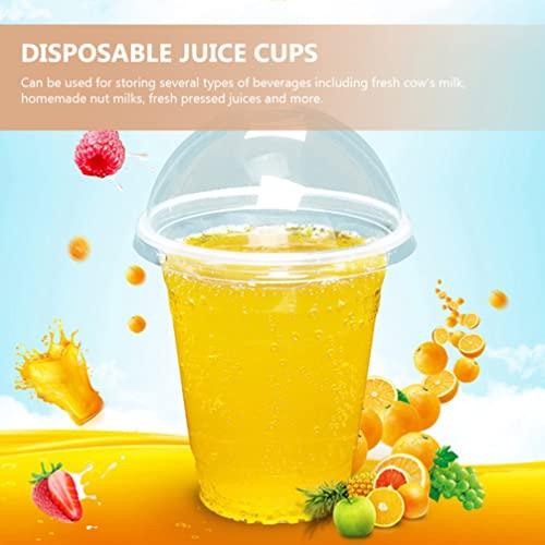 Hemoton 30 Sets Drink Juice Cup Lemonade Cups Beverage Package Cups Fruit Cups with Lid Juice Packing Cups Multi-Function Juice Cups Cold Drink Cups Transparent Beverage Cups