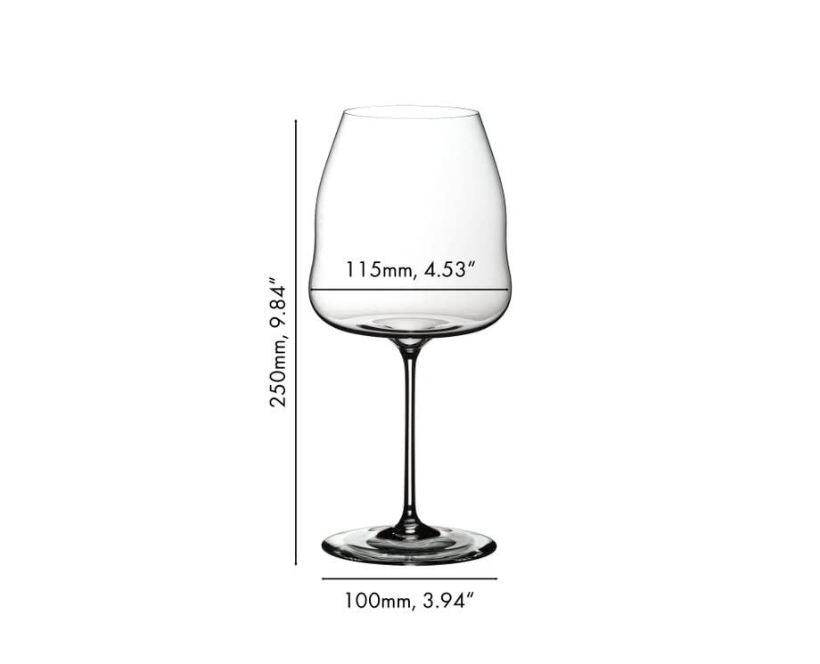 Riedel Riedel Personalized Winewings Pinot Noir/Nebiolo Wine Glass, Custom Engraved Giant 32oz Crystal Red Wine Glass for Pinot Noir, Nebiolo, Burgundy, Barbaresco and More