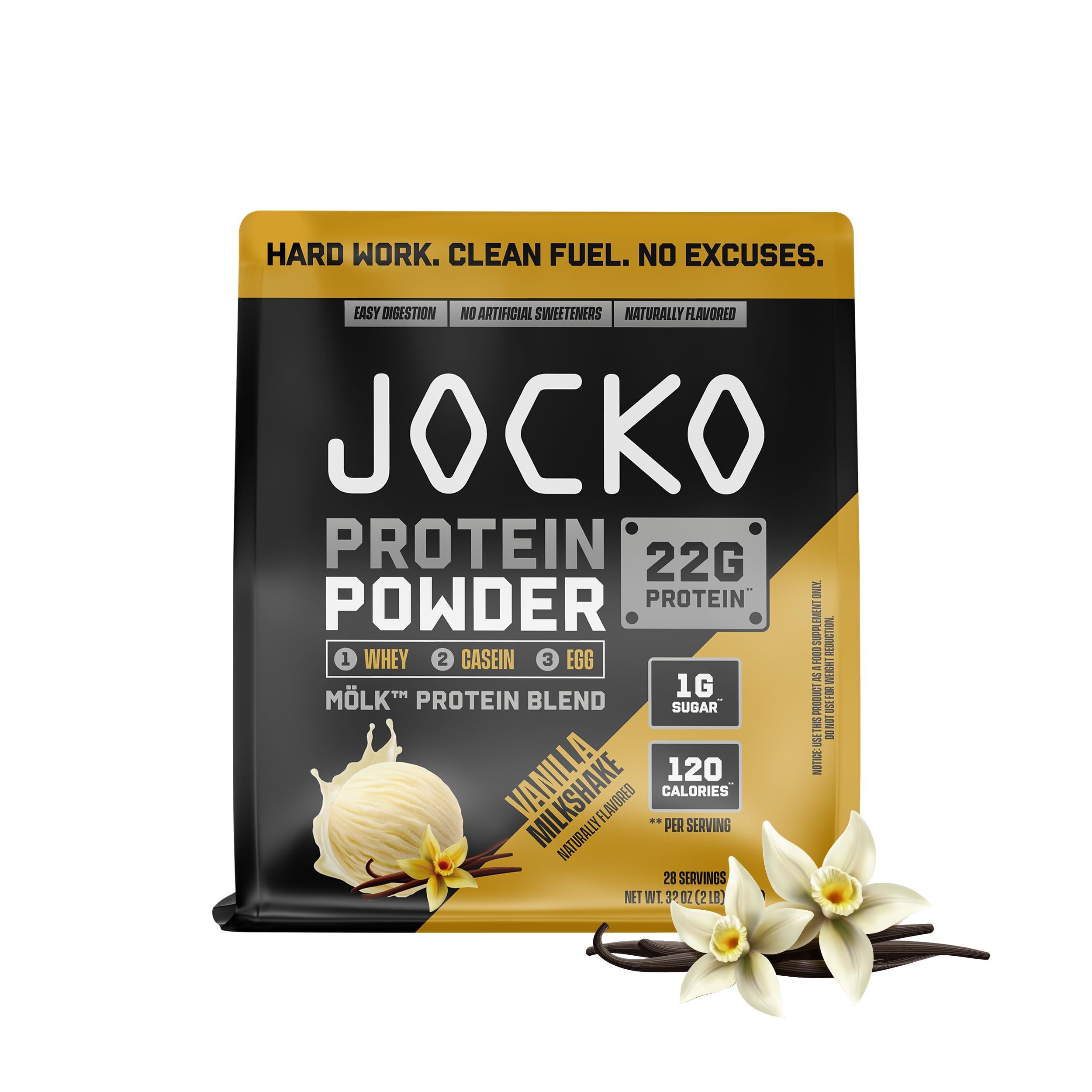 Jocko Fuel Jocko Mlk Whey Protein Powder 22g Protein - Low Sugar Monk Fruit Blend - Muscle Recovery & Growth, Packaging May Vary (31 Servings, Vanilla Milkshake)