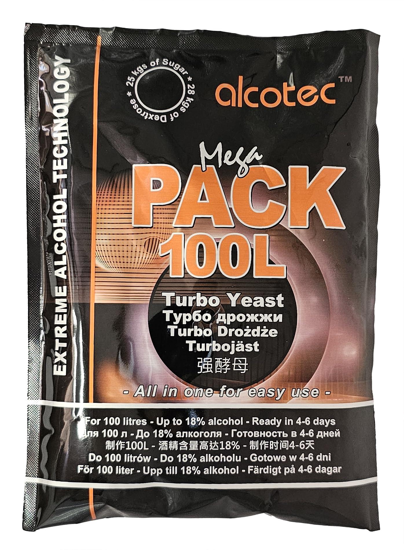 AlcoFermBrew Alcotec Mega Pack 100L Turbo Yeast All in One 18% 4-6 days