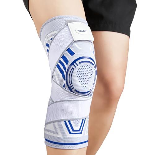 RLXLOKY RLXLOKY Knee Braces for Knee Pain, Men &women, 2 Pack knee braces set, Knee Brace Compression Sleeves, Knee Support for Running, Basketball, Volleyball, Football(L)
