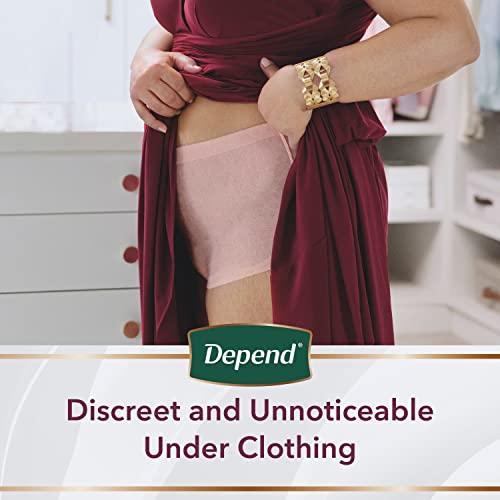 Depend Depend Silhouette Adult Incontinence and Postpartum Underwear for Women, Medium, Maximum Absorbency, Black, Pink and Berry, 14 Count, Packaging May Vary