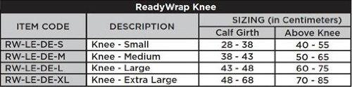 ReadyWrap Ready Wrap Knee Compression Wrap, ReadyWrap (Small, Black)