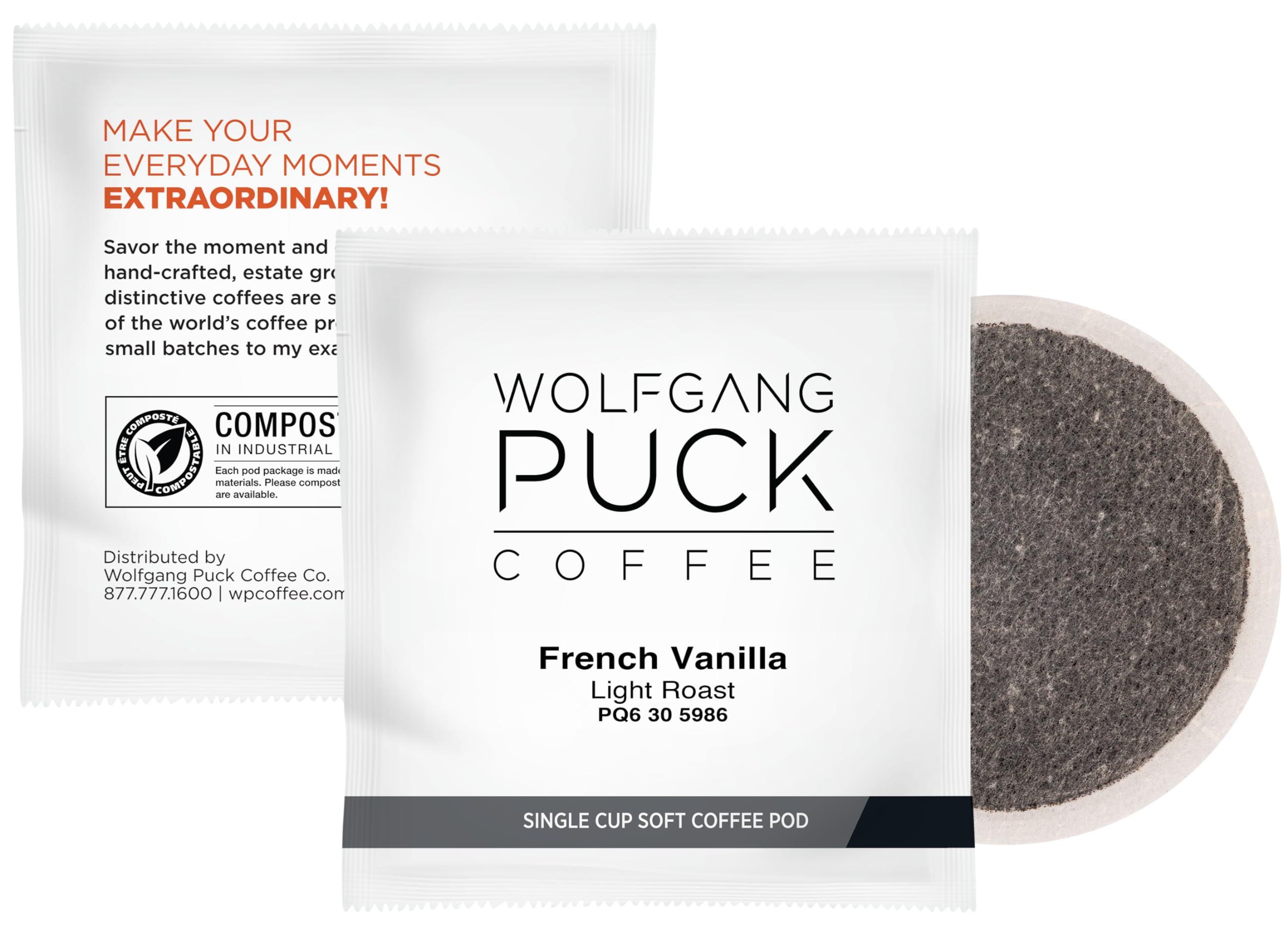 Wolfgang Puck Wolfgang Puck Coffee, French Vanilla Coffee, 9.5 Gram Pods, 18 Count