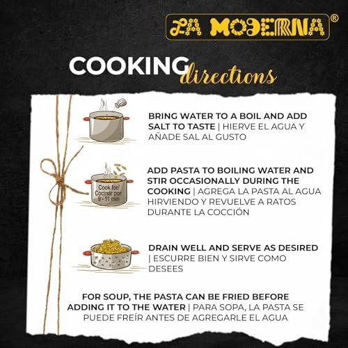 La Moderna LA MODERNA, Spaghetti, Pasta, Hecha con Smola de Trigo Durum, Enriquecida con Vitaminas y Hierro, 16 oz, Pack de 20