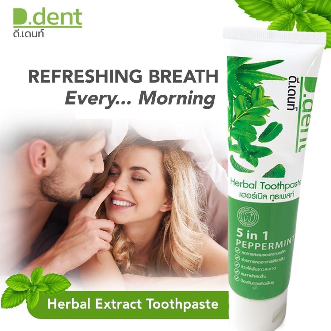 D.Dent D.Dent 5-in-1 Herbal Toothpaste Peppermint with 9 Herbal Ingredients