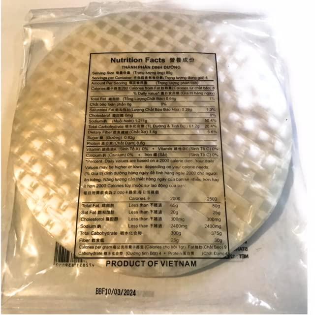 Ba Giao Khoe Spring Roll Wrapper - Banh Trang Deo