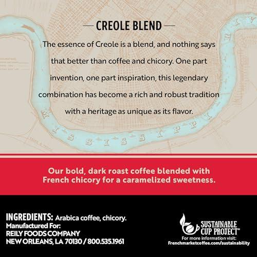 FRENCH MARKET French Market Coffee & Chicory Medium-Dark Roast Single Serve Coffee Pods, 12ct Box (Pack of 6)