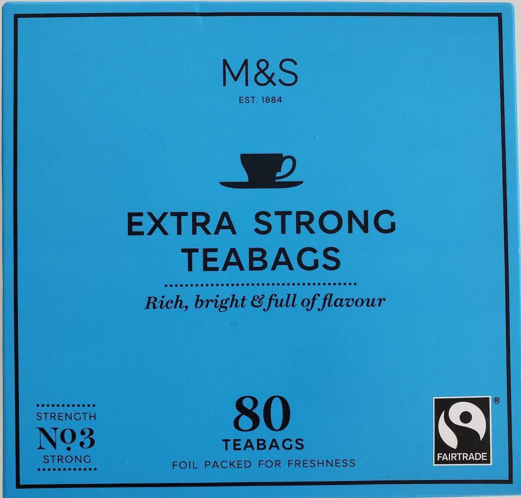 Marks and Spencer Plc Marks and Spencer Extra Strong 80 Tea bags 250g (1 Pack) Usa Stock