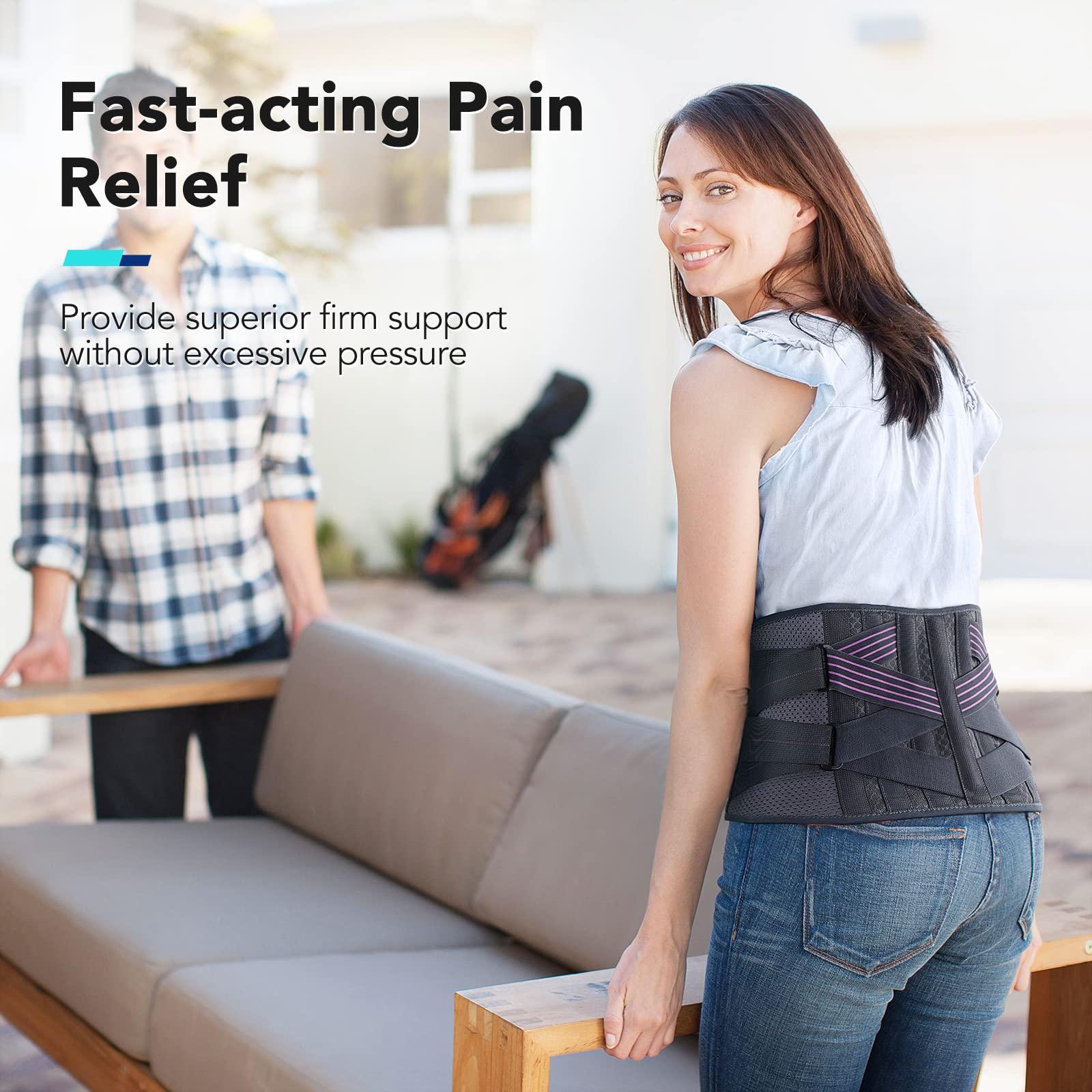 Fitomo Fitomo Back Brace for Lower Back Pain Women, Back Support Belt for Intant Pain Relief from Sciatica Hernated Disc Scoliosis Back Sprain, Adjustable Support for Bending Sitting Standing Heavy Lifting
