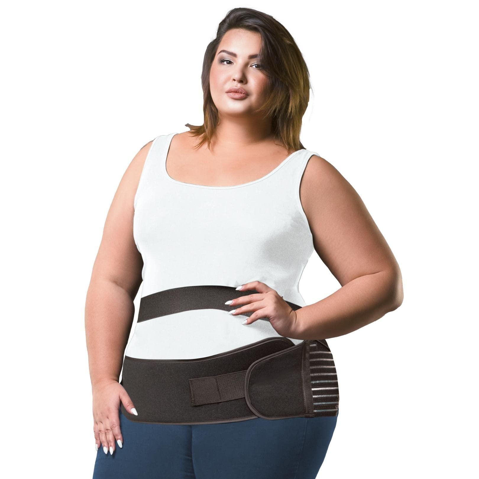 BraceAbility BraceAbility Obesity Belt Stomach Holder - Plus Size Men and Women\'s Big Belly Support Band Girdle for Hanging Stomach, Pendulous Abdominal Support, Lower Tummy Fat Lifter Pannus Sling (XL)
