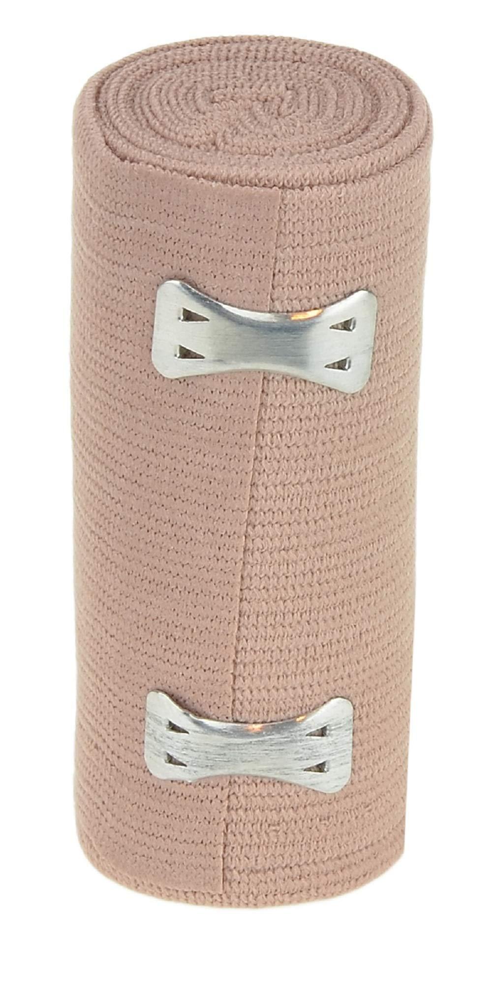 Dealmed Dealmed 4\" Elastic Bandage Wrap with Clip Closure 50 Elastic Bandages, 4.5 Yards Stretched Compression Bandage Wrap, Wound Care Product for First Aid Kit and Medical Facilities