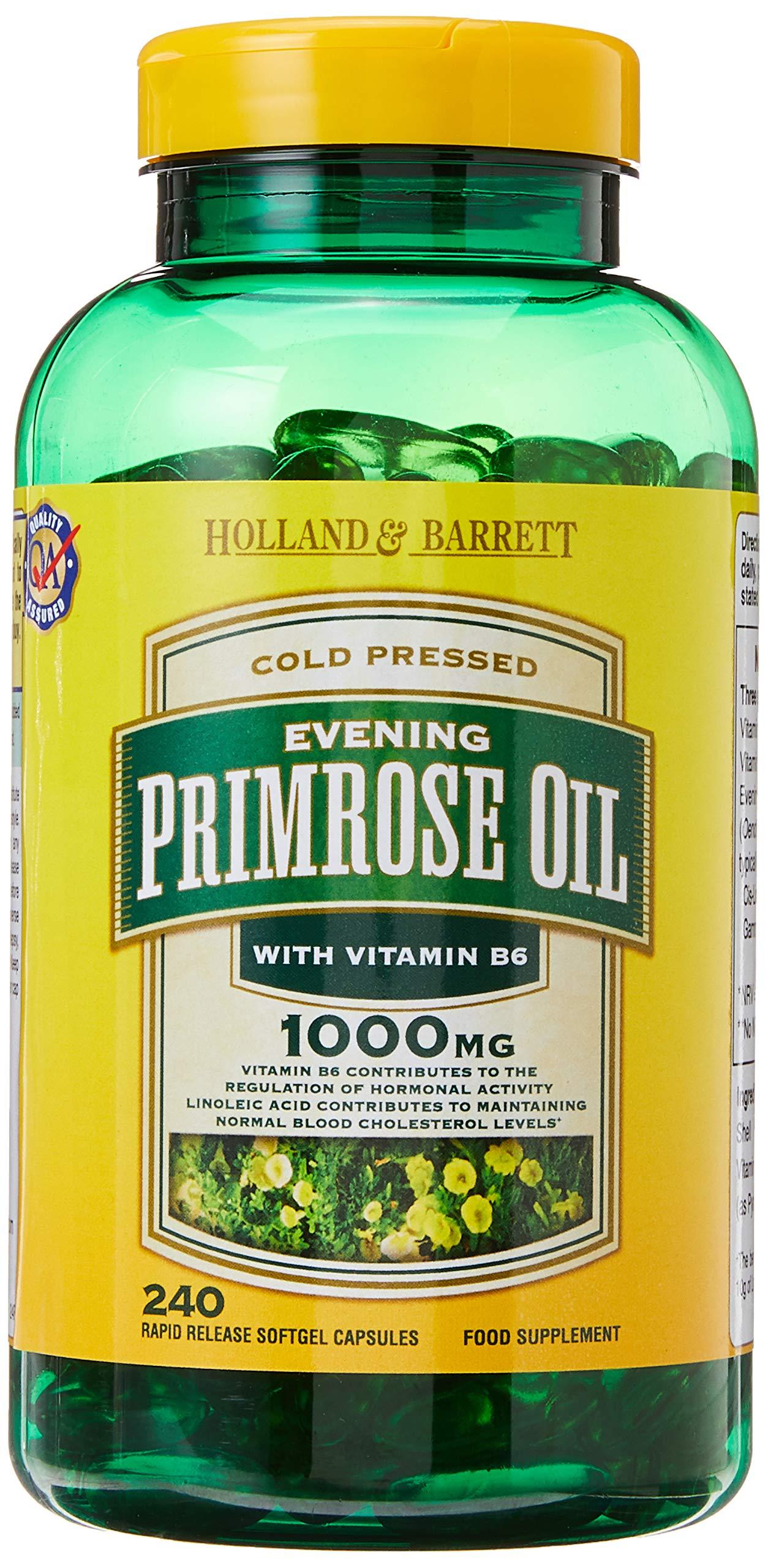 Holland & Barrett Holland & Barrett Natural Evening Primrose Oil 240 Capsules 1000mg Plus Vitamin B6