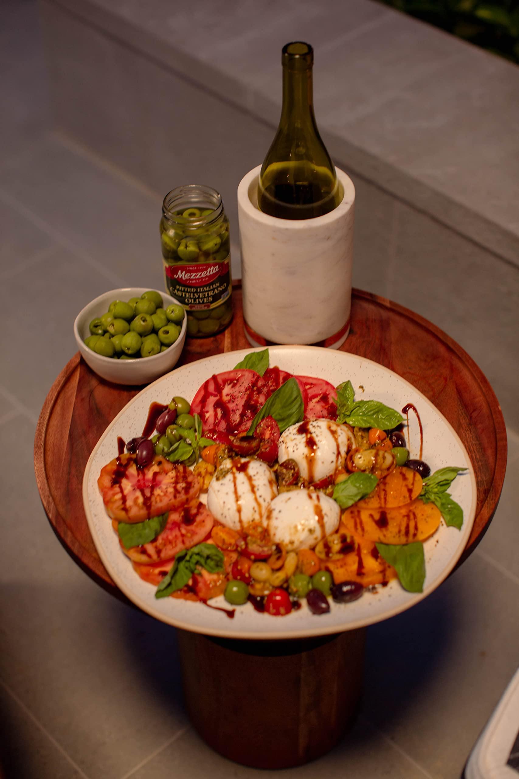 Mezzetta Mezzetta Pitted Italian Castelvetrano Olives | Non-GMO, Gluten Free, Keto | 8 Ounce Drained Weight Jar (Pack of 6)