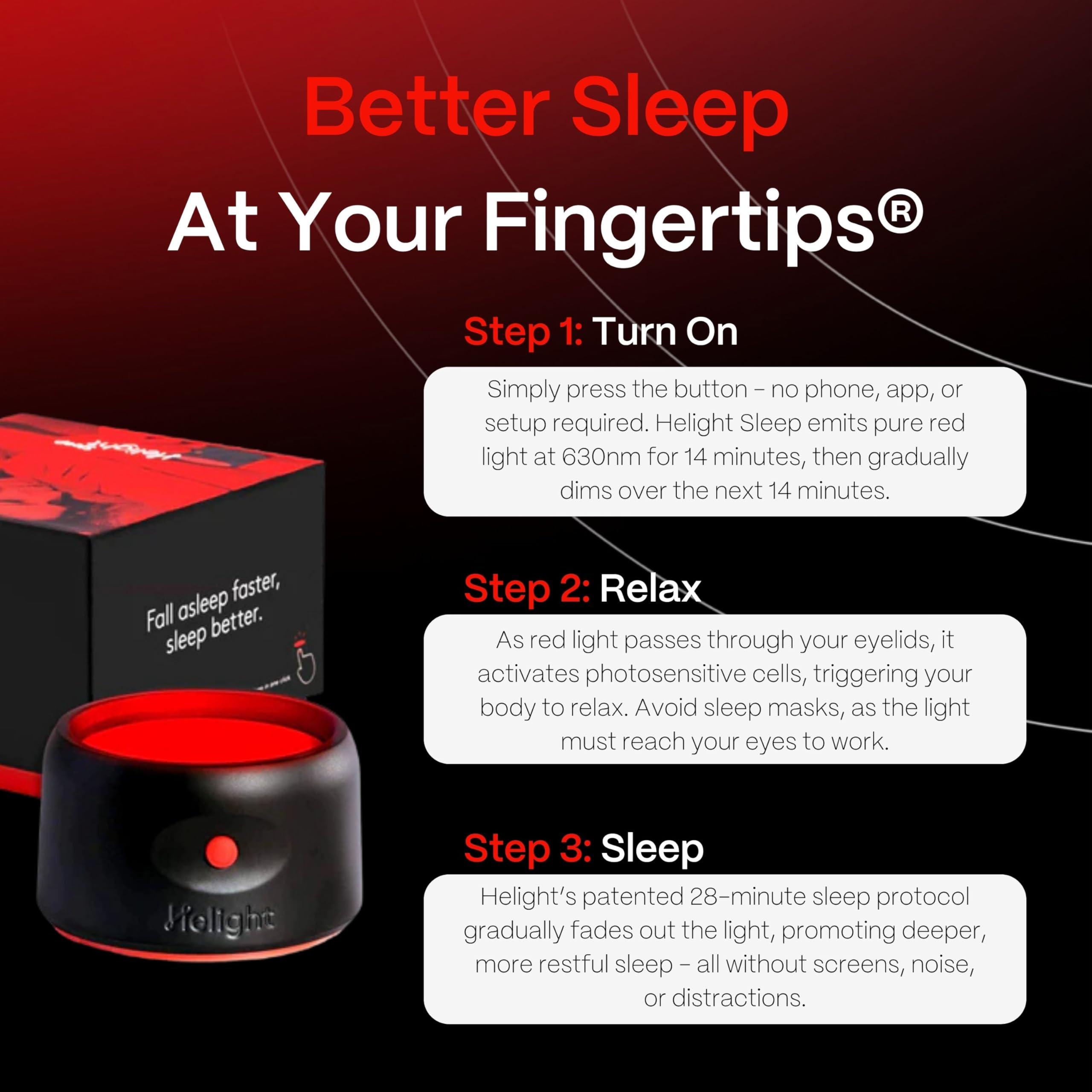 Helight Helight Sleep Red Light Therapy Sleep Device 630nm Pure Red Light for Better Sleep Sleep Aid to Support Deep Relaxation and Quality Sleep Backed by Science for Adults & Kids Bedrooms