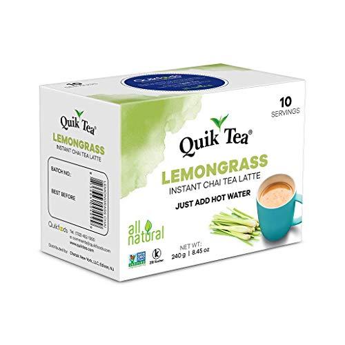 Quik Tea QuikTea Chai Tea Latte 4 Flavor Variety Pack, Cardamom/Masala/Ginger/Lemongrass, 34 Oz