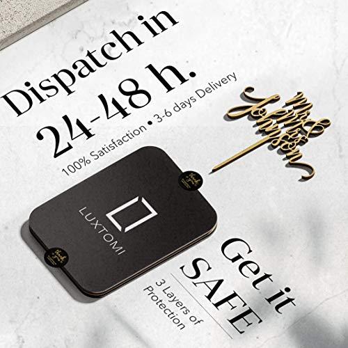 LUXTOMI 1st Birthday Cake Topper, Personalized One, 1st, 16, 21, 30, 50, 100 Happy Birthday Cake Topper (Style 1, Metallic Rose Both Side)