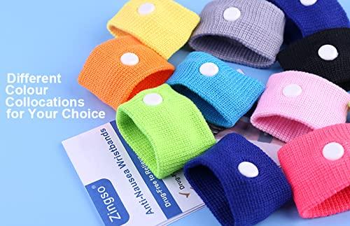 Zingso Zingso Anti Nausea Travel Sickness Wristbands, 2 Pairs Motion Sickness Bands for Kids & Adults Natural Acupressure Nausea Relief Wristbands for Car Sea Flying Trip (Pink+Pink)