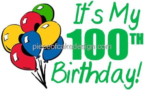 Quantumchaos Media 6" Round ~ Happy 100th Birthday ~ Edible Cake/Cupcake Topper!!!